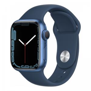 Apple Watch Series 7 45mm Blue Aluminum Case with Abyss Blue Sport Band