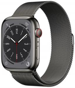Apple Watch Series 8 45 мм Stainless Steel Case, graphite milanese