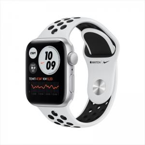 Apple Watch SE GPS 40mm Silver Aluminum Case with Pure Platinum/Black Nike Sport Band