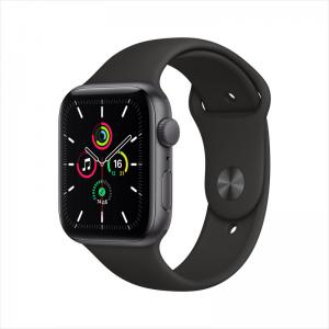 Apple Watch SE GPS 44mm Space Gray Aluminum Case with Black Sport Band