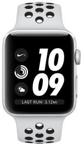 Apple Watch Series 3 42mm Silver Aluminum Case with Pure Platinum/Black Nike Sport Band