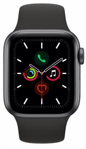 Apple Watch Series 5 40mm Space Gray Aluminum Case with Black Sport Band
