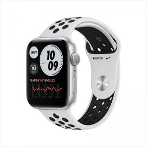 Apple Watch Series 6 GPS 44mm Silver Aluminum Case with Pure Platinum/Black Nike Sport Band