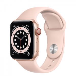 Apple Watch Series 6 GPS + Cellular 40mm Gold Aluminum Case with Pink Sand Sport Band