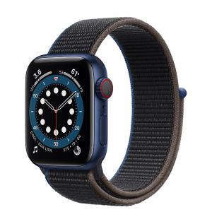 Apple Watch Series 6 GPS + Cellular 40mm Blue Aluminum Case with Charcoal Sport Loop
