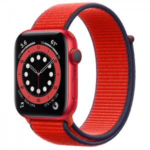Apple Watch Series 6 GPS + Cellular 44mm Red Aluminum Case with Red Sport Loop