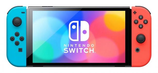 Nintendo Switch OLED 64 ГБ, неоновый синий/неоновый красный