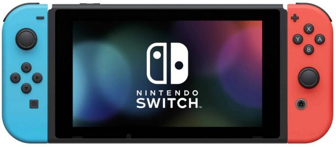 Nintendo Switch rev.2 32 ГБ, неоновый синий/неоновый красный