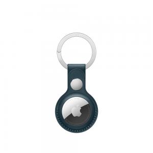 Чехол Apple кожаный для AirTag с кольцом для ключей (Балтийский синий)